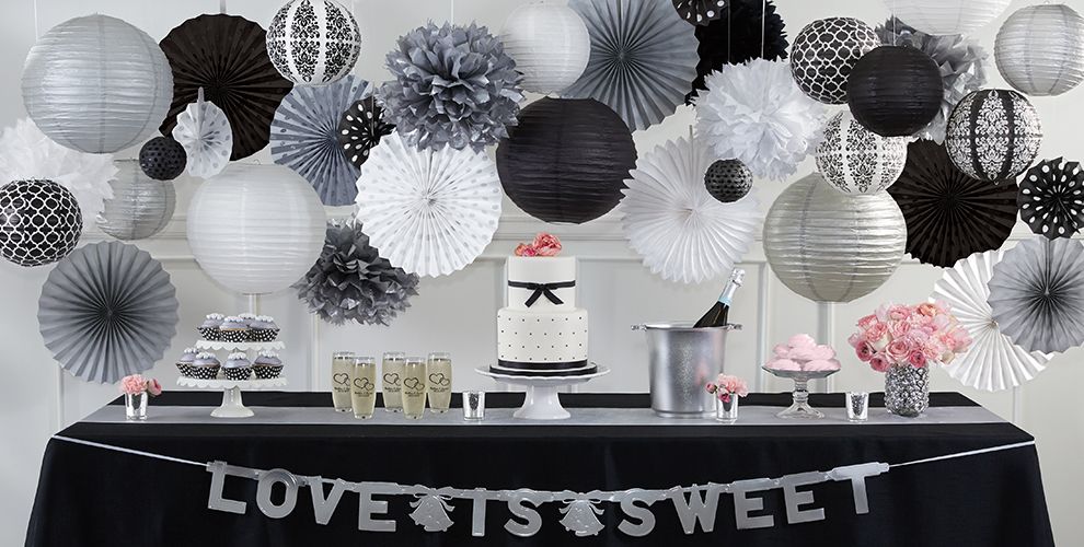  Black  and White  Wedding Party  Supplies  Party  City