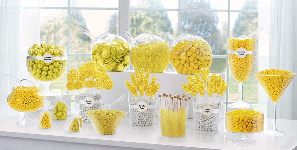Yellow Candy Buffet Supplies Yellow Candy & Containers Party City