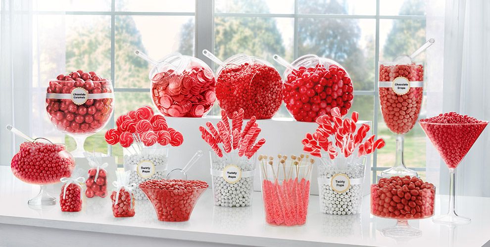 Red Candy Buffet Supplies Red Candy & Containers Party City