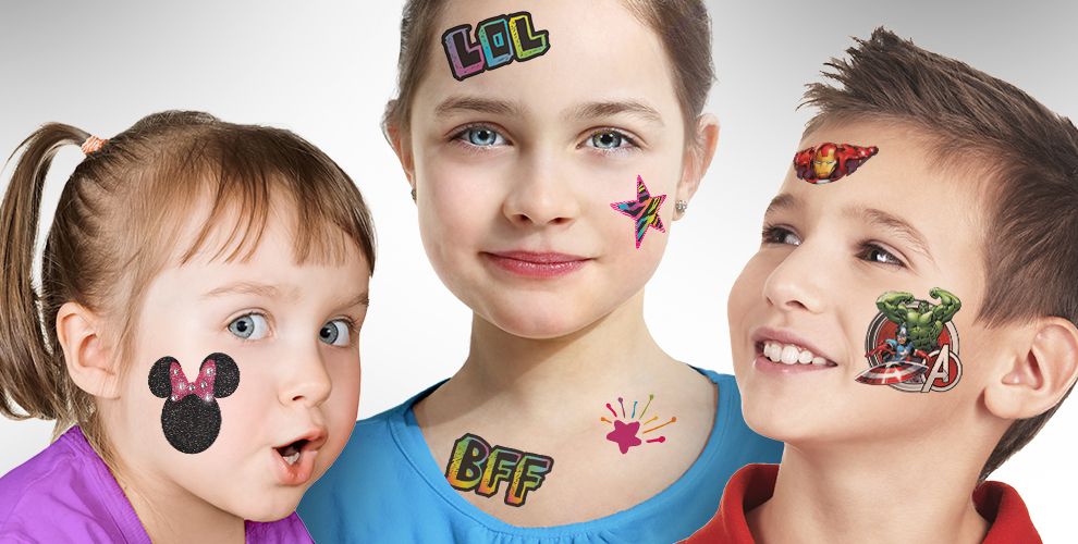 Temporary Tattoos for Boys & Girls | Party City