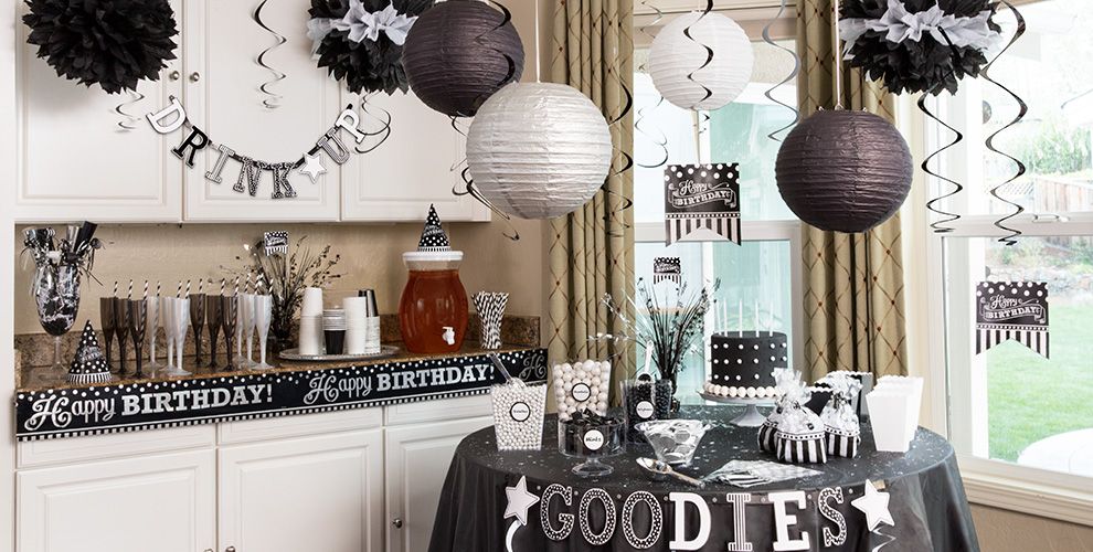Black & White Birthday Party Supplies
