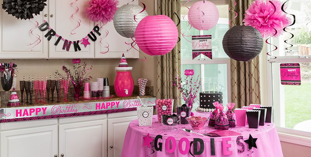 Black Pink Birthday Party Supplies Party City