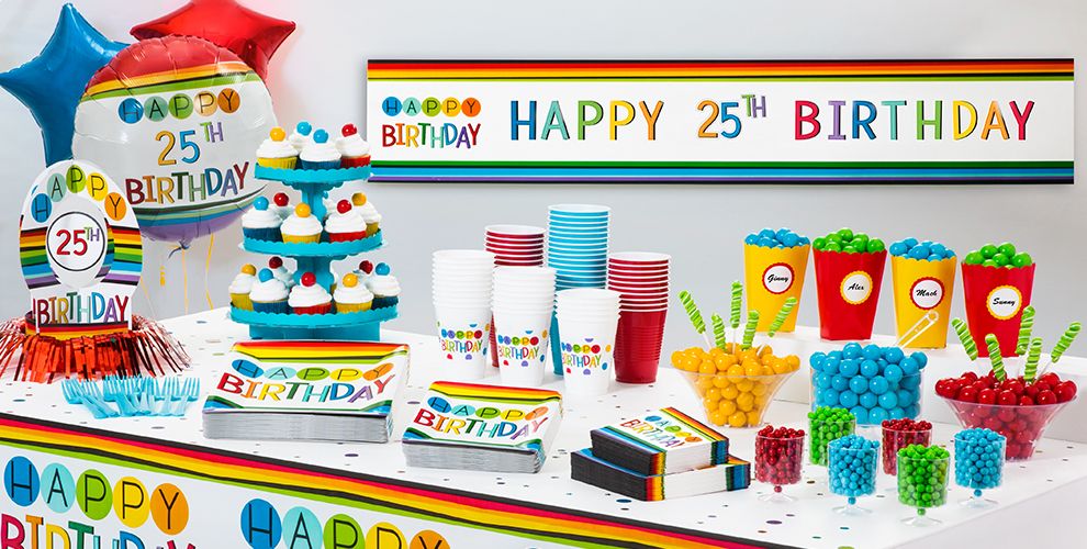 Rainbow Happy Birthday Party Supplies - Rainbow Birthday Party | Party City