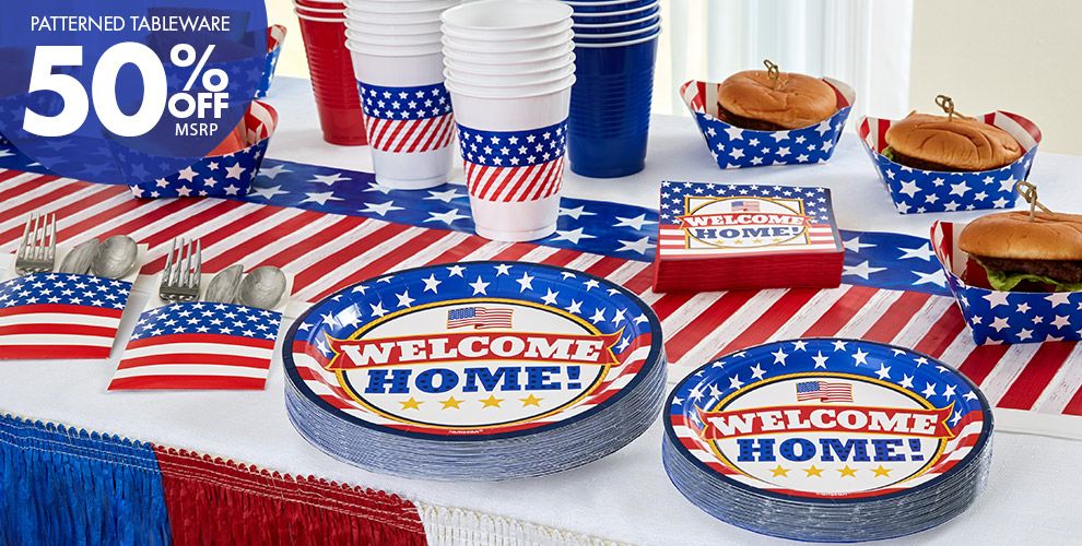  Welcome Home Party Supplies Patriotic Military Party 