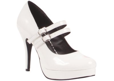 white heeled shoes size 6