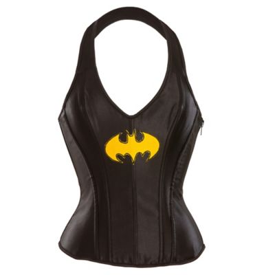 Adult Women S Batgirl Halter Corset Batman Size S Halloween Costume Black Fandom Shop - black corset roblox