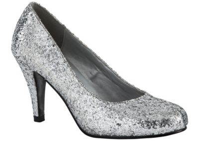 gray high heel shoes