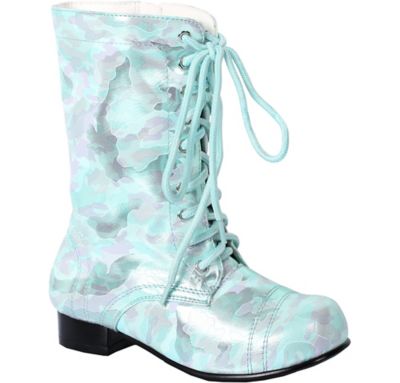 teal combat boots