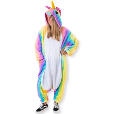 Adult Zipster Rainbow Unicorn One Piece Costume Party City