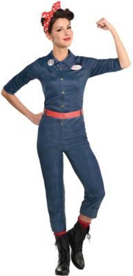 rosie the riveter blue jumpsuit