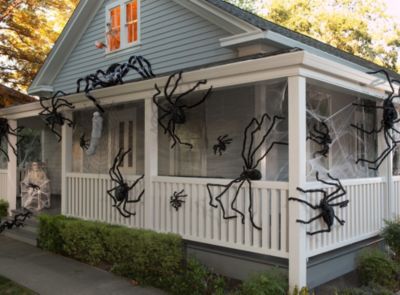big spider decoration on the house