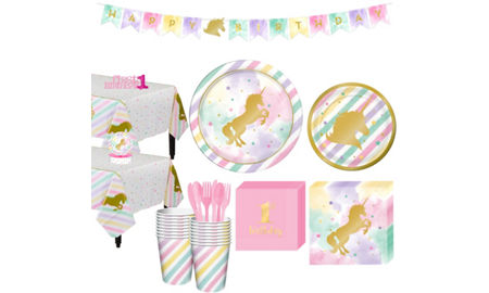 Sparkling Unicorn  1st Birthday  Party  Supplies  Party  City 