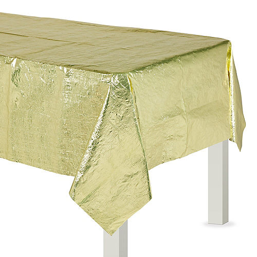 voice Expert murder Gold Metallic Table Cover 54in x 108in | Party City