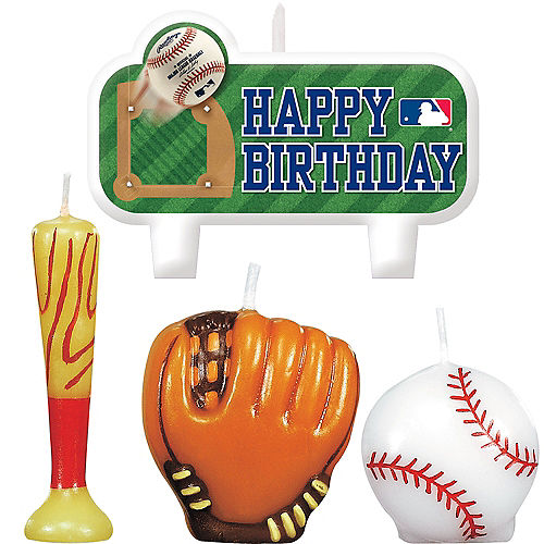 Baseball Bat Novelty Cake Candles 6 pcs