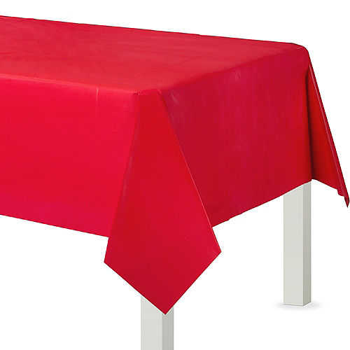 Red Plastic Table Cover 54in x 108in | Party City