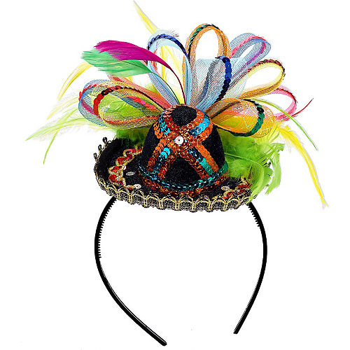 Birthday Fiesta Funny Mexico Quinceanera Mariachi Hat Holiday Veiled Mini Sombrero Spanish Clip Headband Fiesta Bachelorette