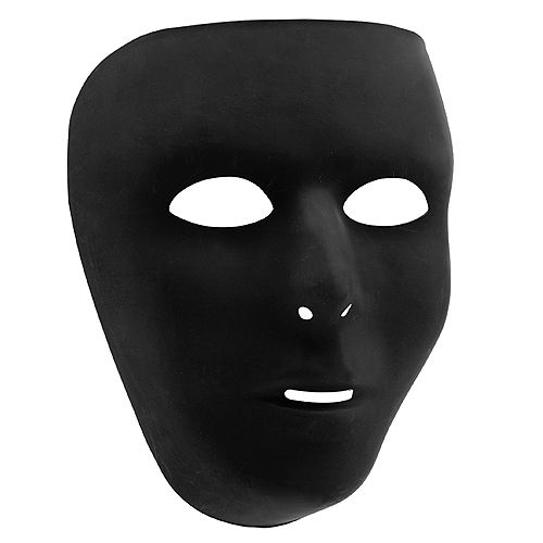 advocaat galblaas Bedenken Black Mask 7in x 7in | Party City
