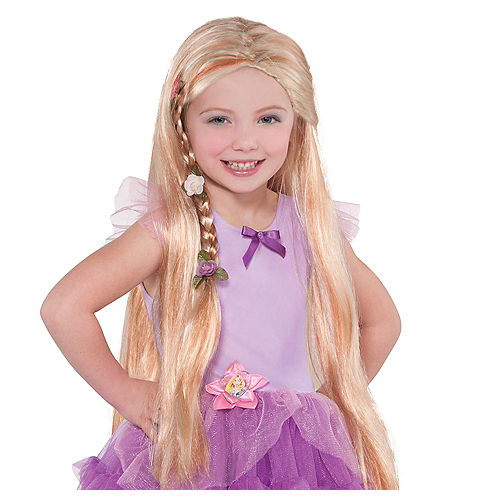 Princess Dress up Wigs,Rapunzel Hair Wig for Kids Weaving Braid Tangled Dress Costumes Hair Wig 1pcs