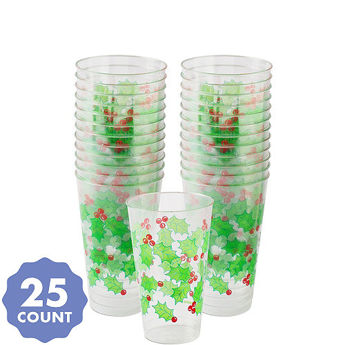 20 Cups Christmas Paper Cups Seasonal Santa Designs Adult Kids Disposable Xmas Party Cups for Coffee Christmas Drinkware Party Supplies Santa Decoration
