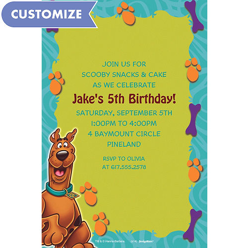 Pack of 6 Unique Party 72175 Scooby Doo Party Invitations