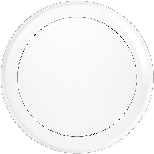 Clear Plastic Round Platter 16in, Round Plastic Serving Plates