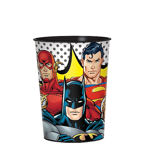 16oz Justice League DC Comics Superhero Party Plastic Loot Treat Favor Keepsake cups 16