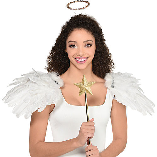 20x15cm small White  Feather Angle Wing White Feather Shoulder Pad  epaulet shrug harness feather Decorhanger