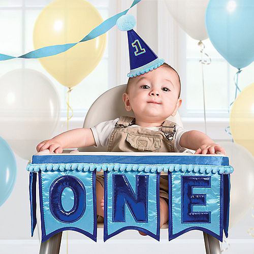 3-Piece Creative Converting Sweet at One Boys High Chair Birthday Kit