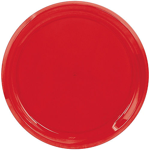 Red Plastic Round Platter 16in Party City, Plastic Round Serving Platters
